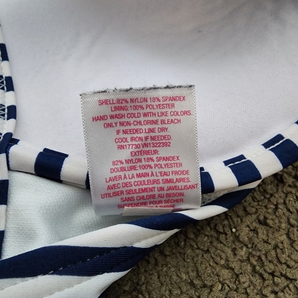 Blue/White Striped Swimsuit Top, Women's Small - Picture 11 of 13